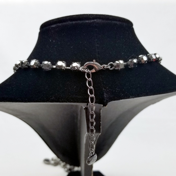 Vtg Carolee Lux Black Rhinestone Necklace EUC - Picture 8 of 13